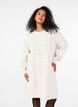 Knit dress with slits and lace pattern, Birch Mel., Model image number 0