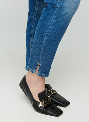 Sanna jeans with a slit at the ankle, Dark blue denim, Model image number 1
