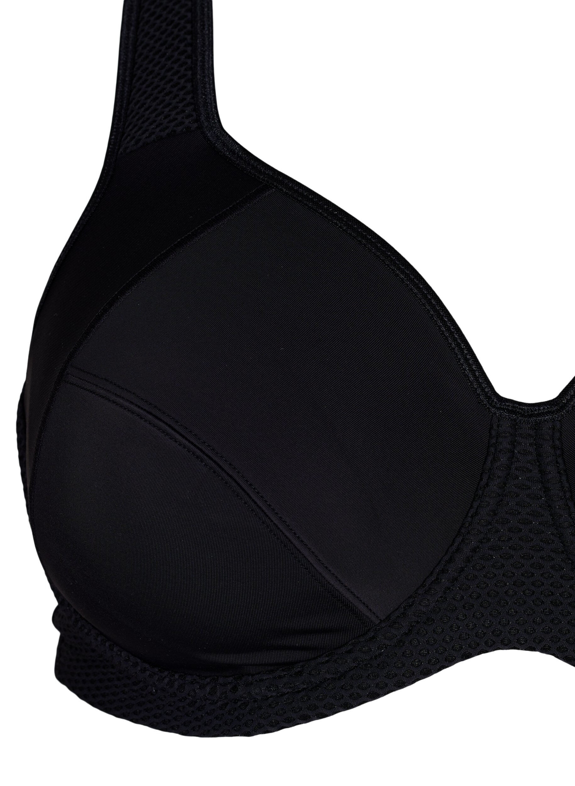 Zizzifashion CORE, HIGH SUPPORT WIRE BRA - Sports bra with wire, Black, Packshot image number 2