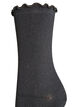 Cotton socks with wavy hem, Black, Packshot image number 2