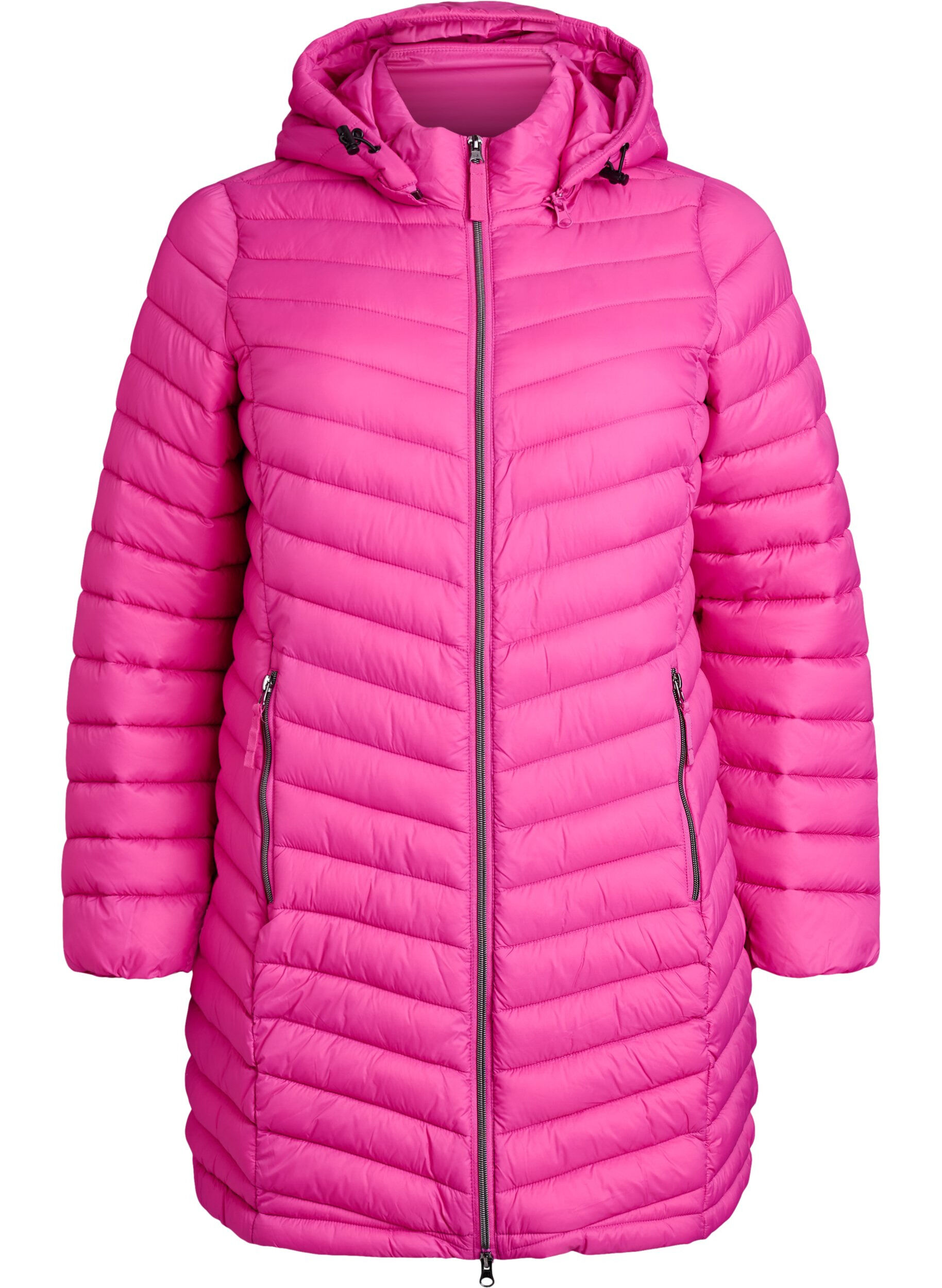 ZizzifashionLightweight jacket with pockets and a detachable hood, Rose, Packshot image number 0