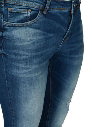 Extra slim Sanna jeans with a regular waist, Dark blue denim, Packshot image number 2