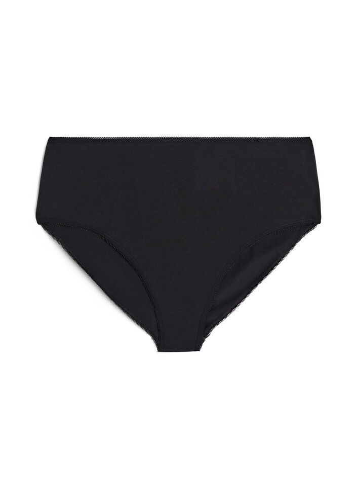 5-pack cotton panties with regular waist, Black, Packshot image number 2