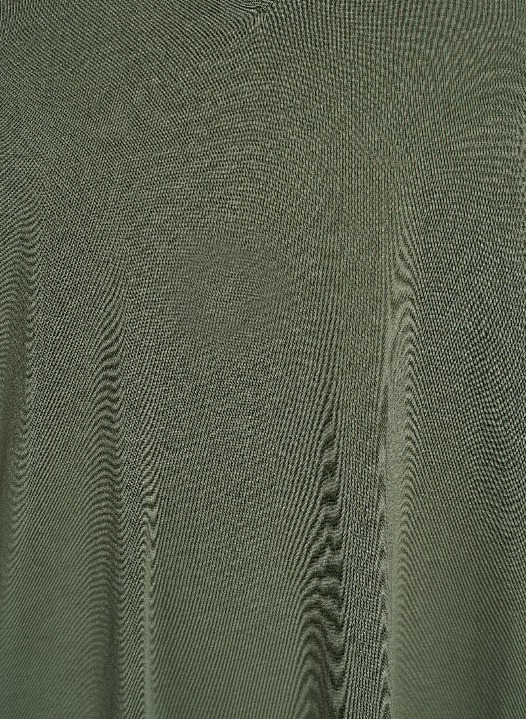 Zizzifashion Midi T-shirt dress with a V-neck, Green, Packshot image number 2