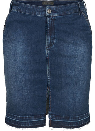 Denim skirt, Dark blue denim, Packshot image number 0