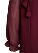 Sheer blouse with ruffles and tie-fastening, Red, Packshot image number 3