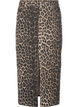 Maxi skirt with leopard print and front slit, Leo AOP, Packshot image number 0