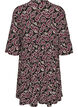 Short A-line jersey dress with an all-over print, Dark Bordeaux, Packshot image number 1