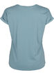 Short-sleeved cotton blend t-shirt, Blue, Packshot image number 1