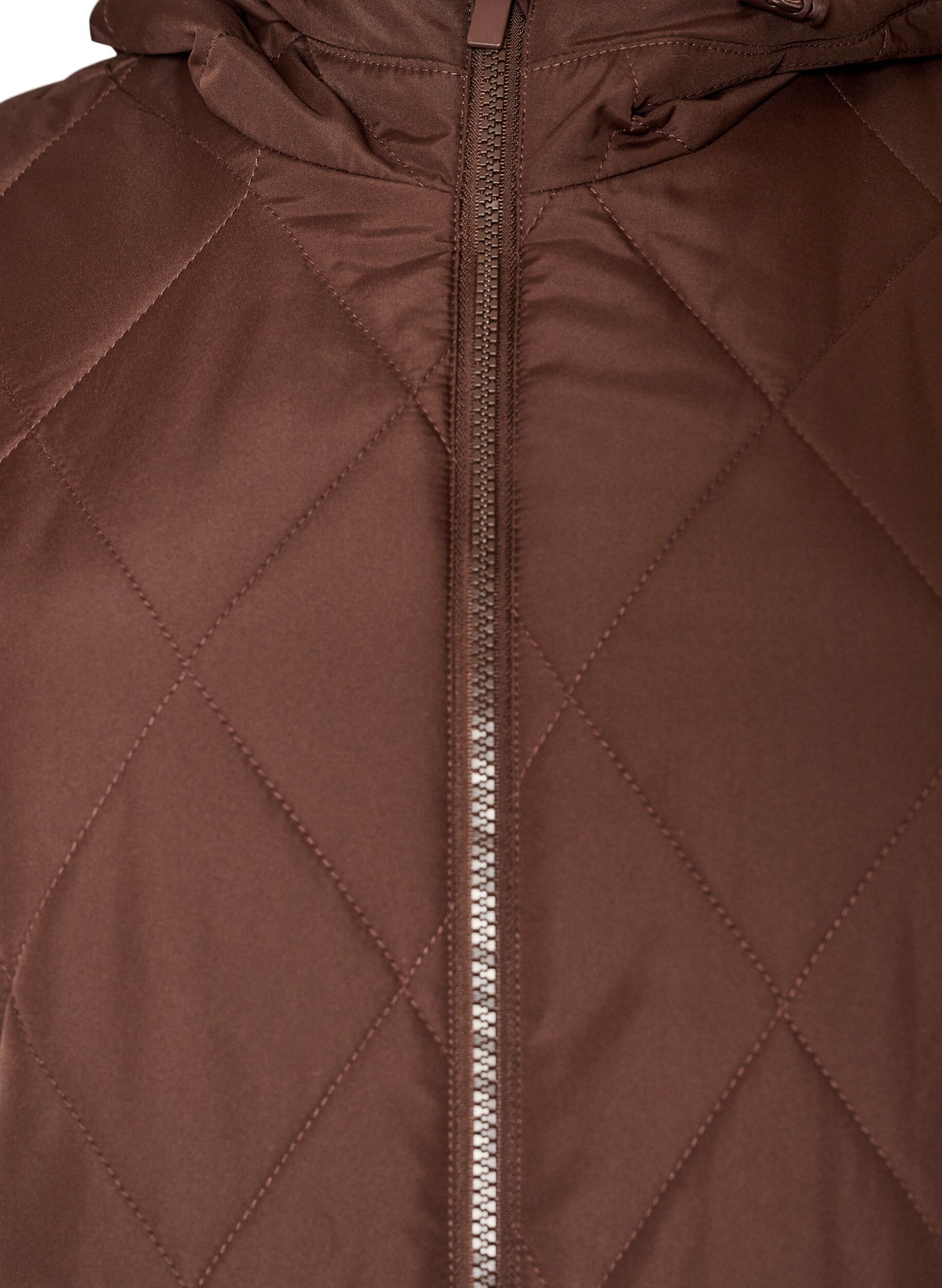 ZizzifashionLightly padded jacket with diamond quilt, Brown, Packshot image number 2
