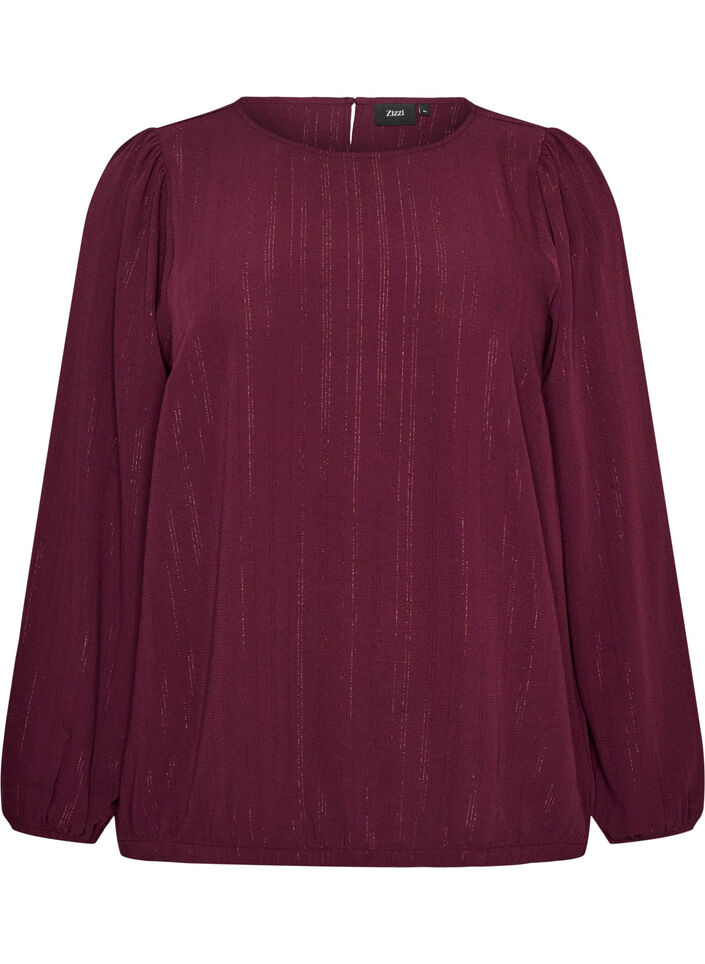 Blouse with glitter, Red, Packshot image number 0