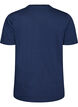 Organic cotton T-shirt with eyelet embroidery, Blue, Packshot image number 1