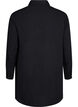 Long plain viscose shirt, Black, Packshot image number 1