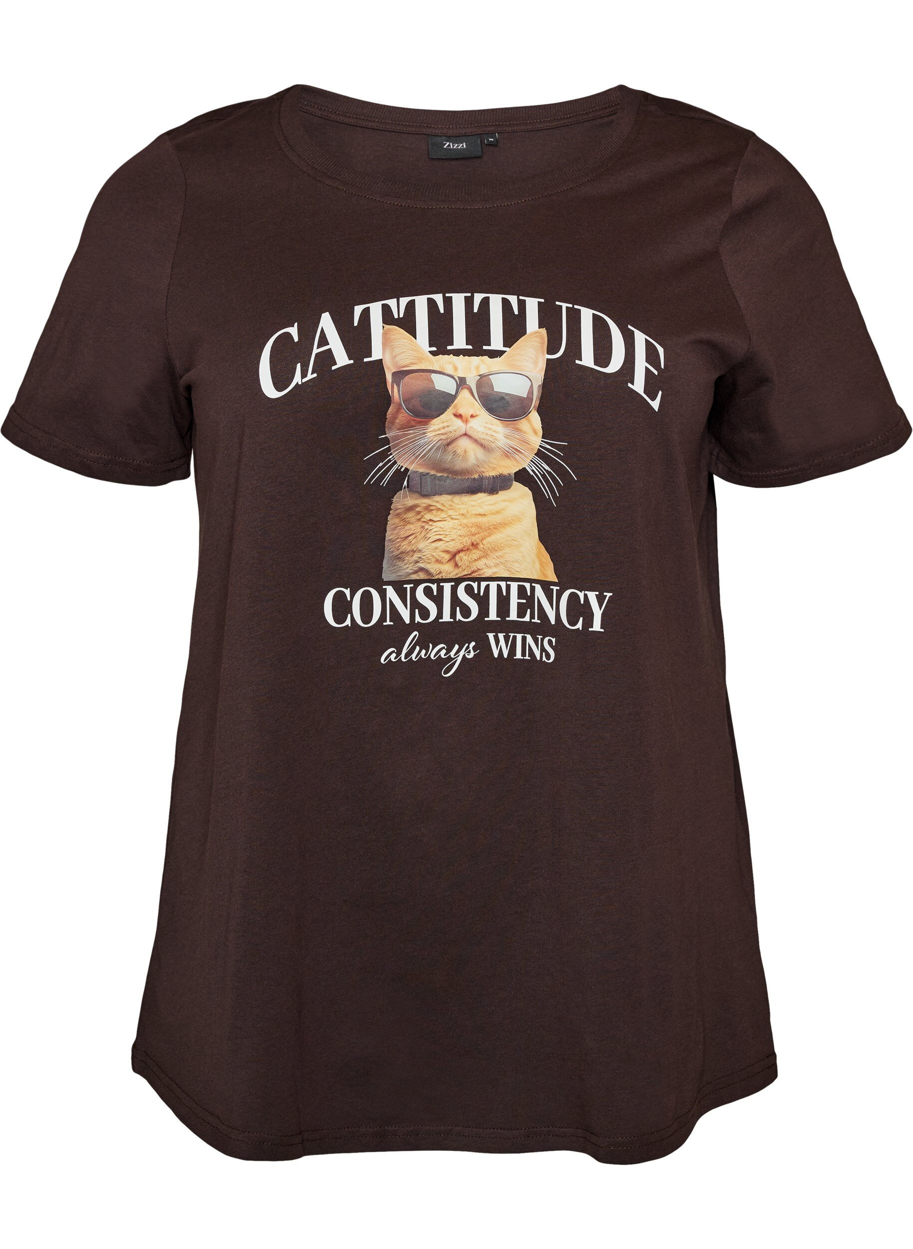 Cotton T-shirt with front print