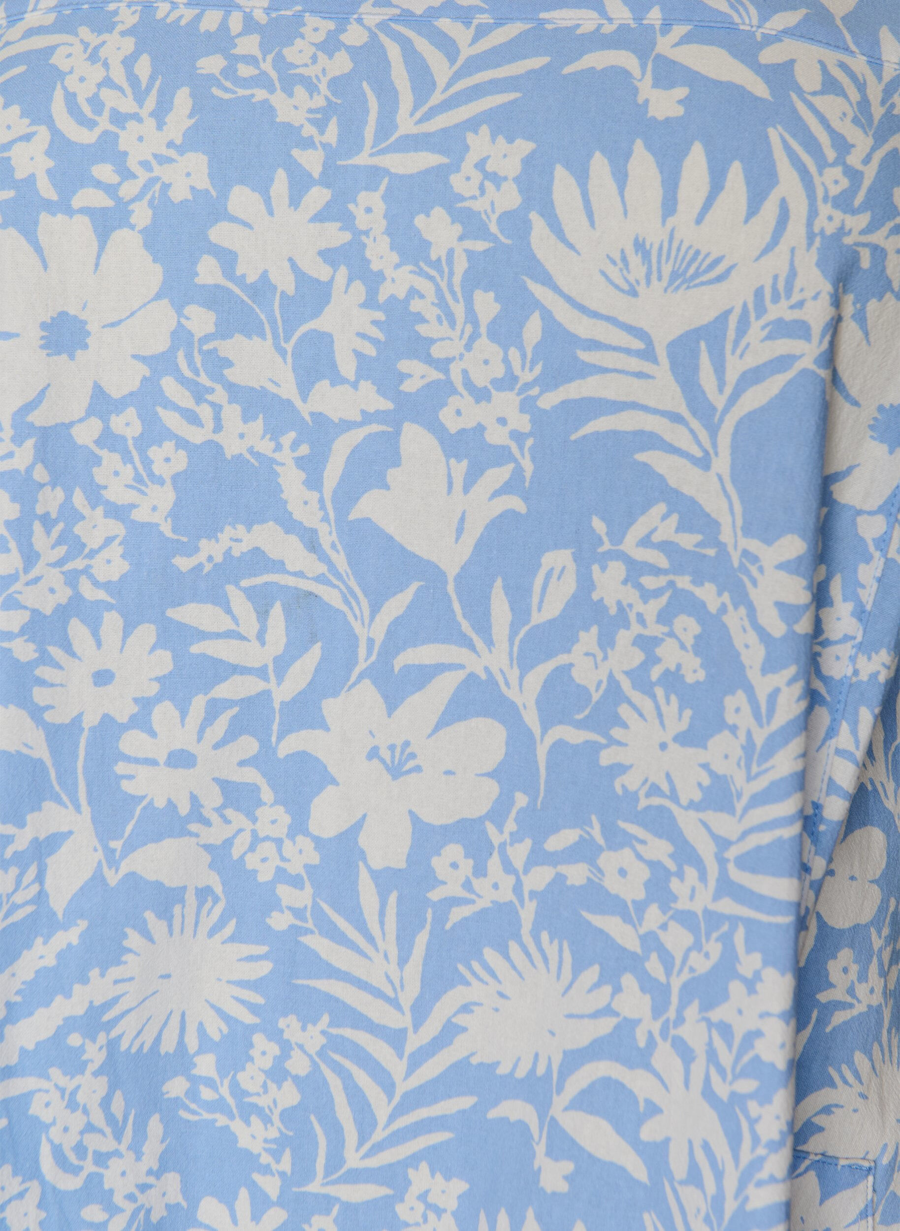 Zizzifashion Short-sleeved cotton dress with print, Vanilla, Packshot image number 2