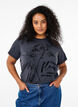 Organic cotton T-shirt with print, Grey, Model image number 0