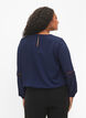 Long-sleeved blouse with lace, Navy Blazer, Model image number 1
