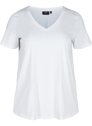 2-pack basic cotton T-shirt, Bright White, Packshot image number 2