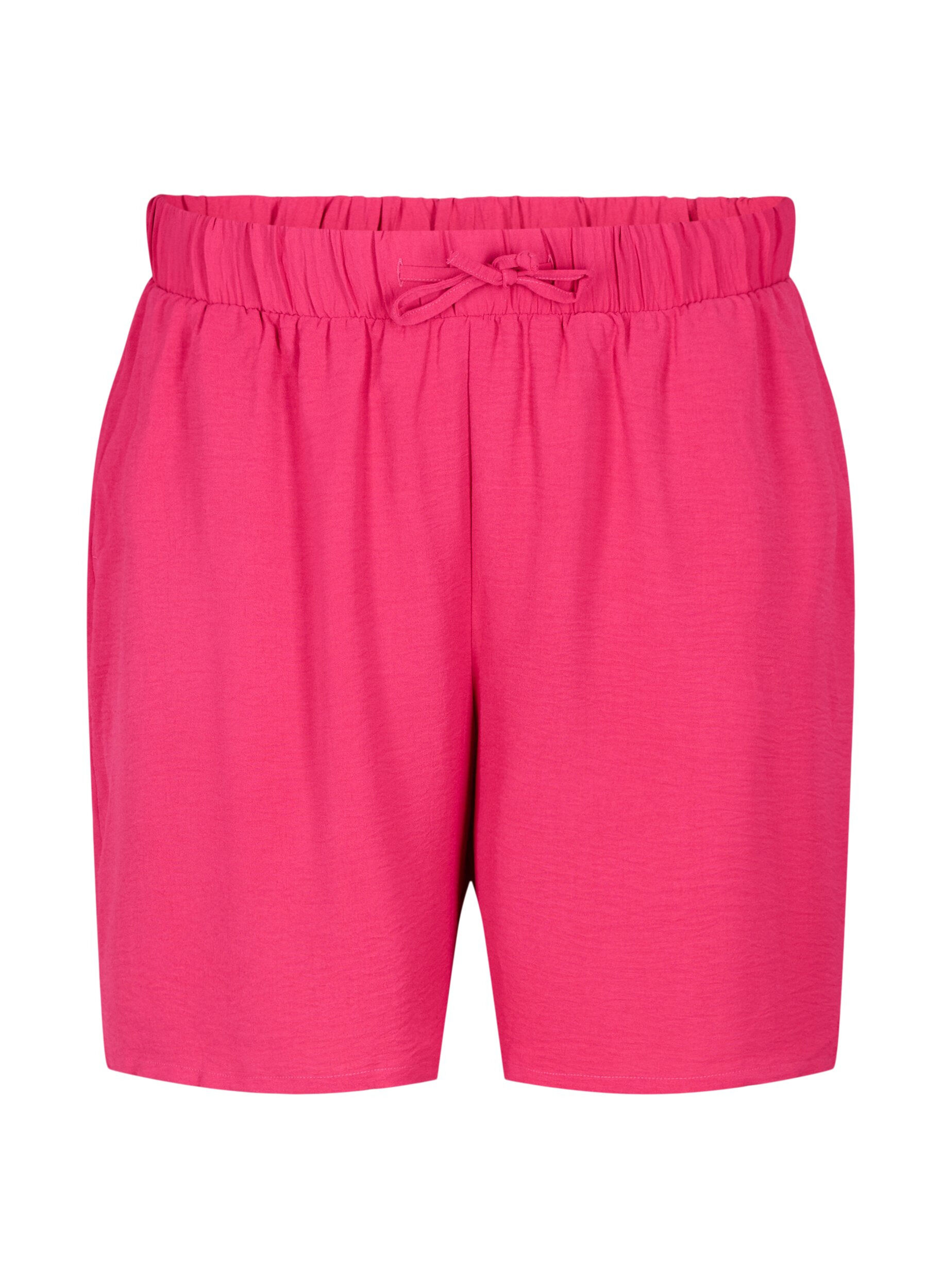Zizzifashion Shorts with pockets and elastic waistband, Pink, Packshot image number 0