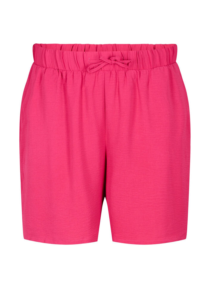 Shorts with pockets and elastic waistband, Pink, Packshot image number 0