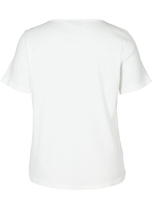 Short-sleeved V-neck t-shirt, Snow White, Packshot image number 1
