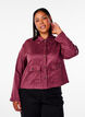 Short faux suede jacket with pockets, Red, Model image number 0