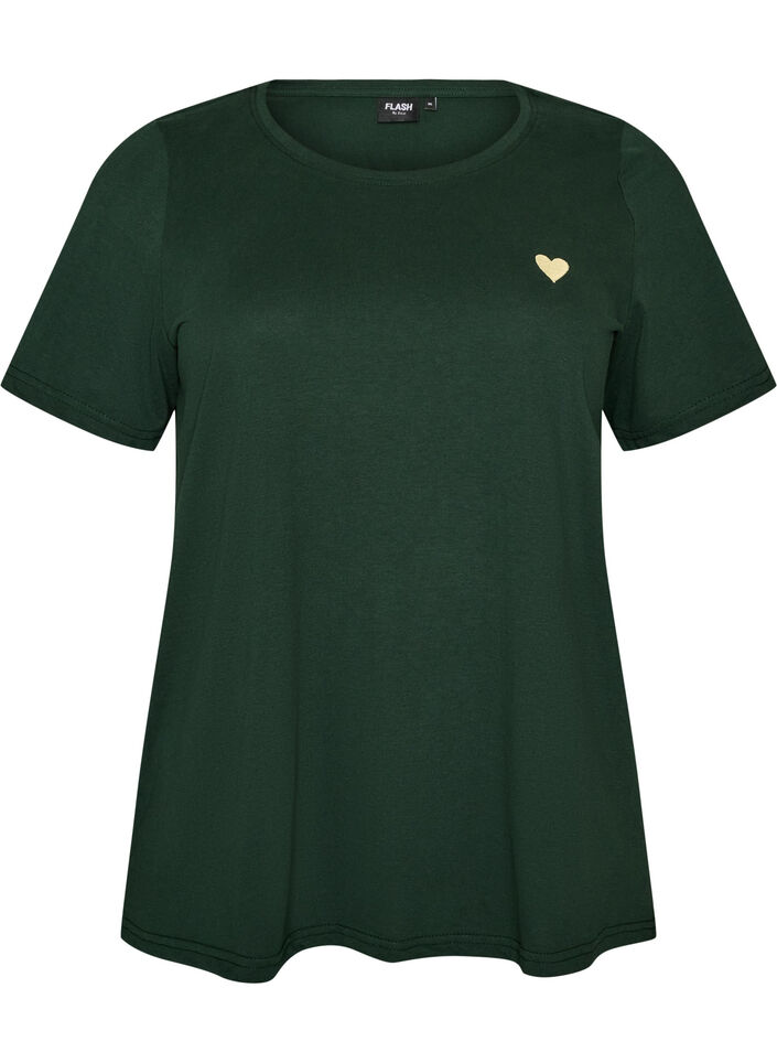 T-shirt with motif, Green, Packshot image number 0