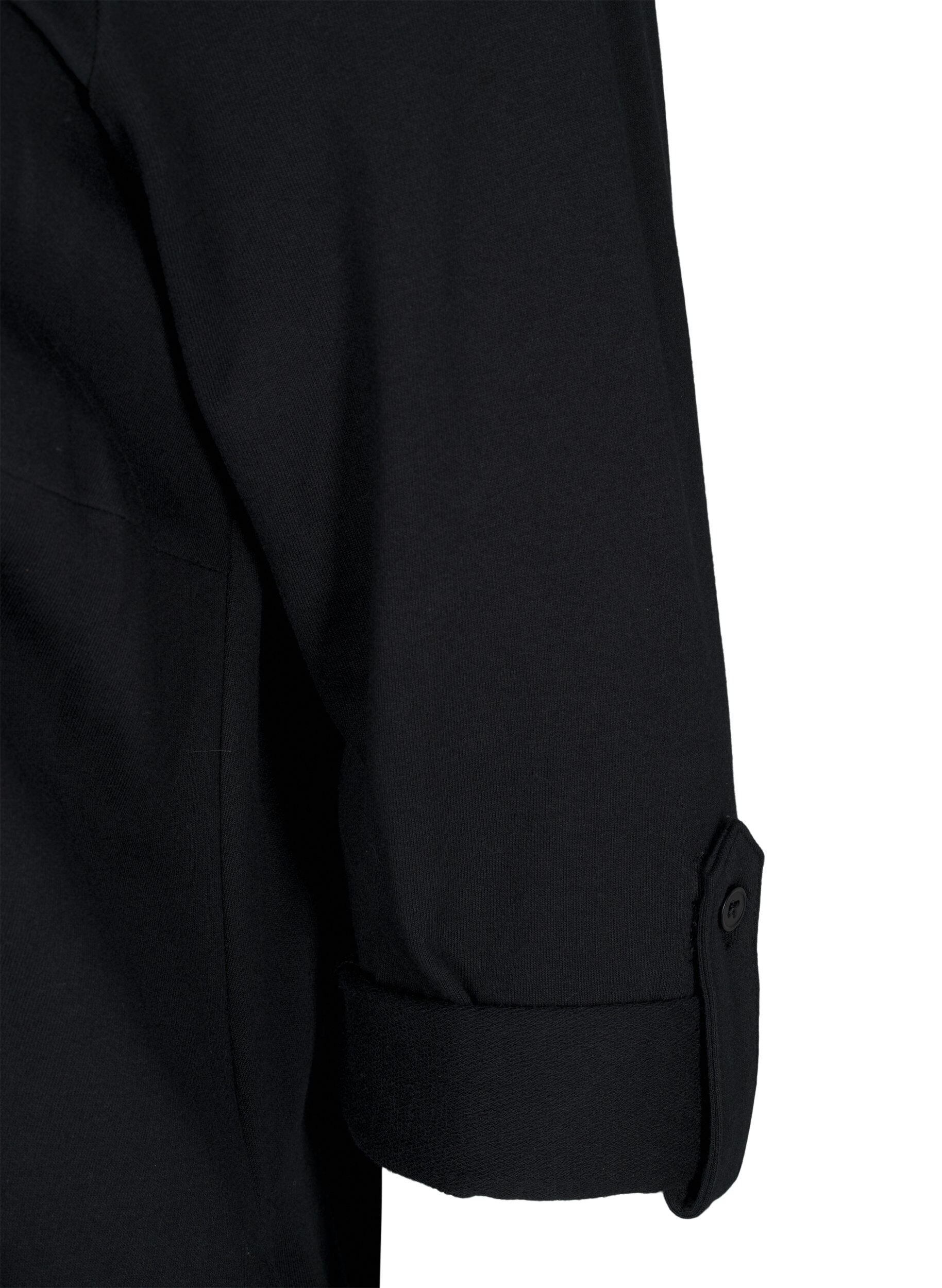 ZizzifashionCotton dress with balloon fit, Black, Packshot image number 3
