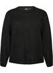 Loose round neck jumper, Black, Packshot image number 0