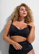Bikini underwire bra with drapes, Black, Model image number 0