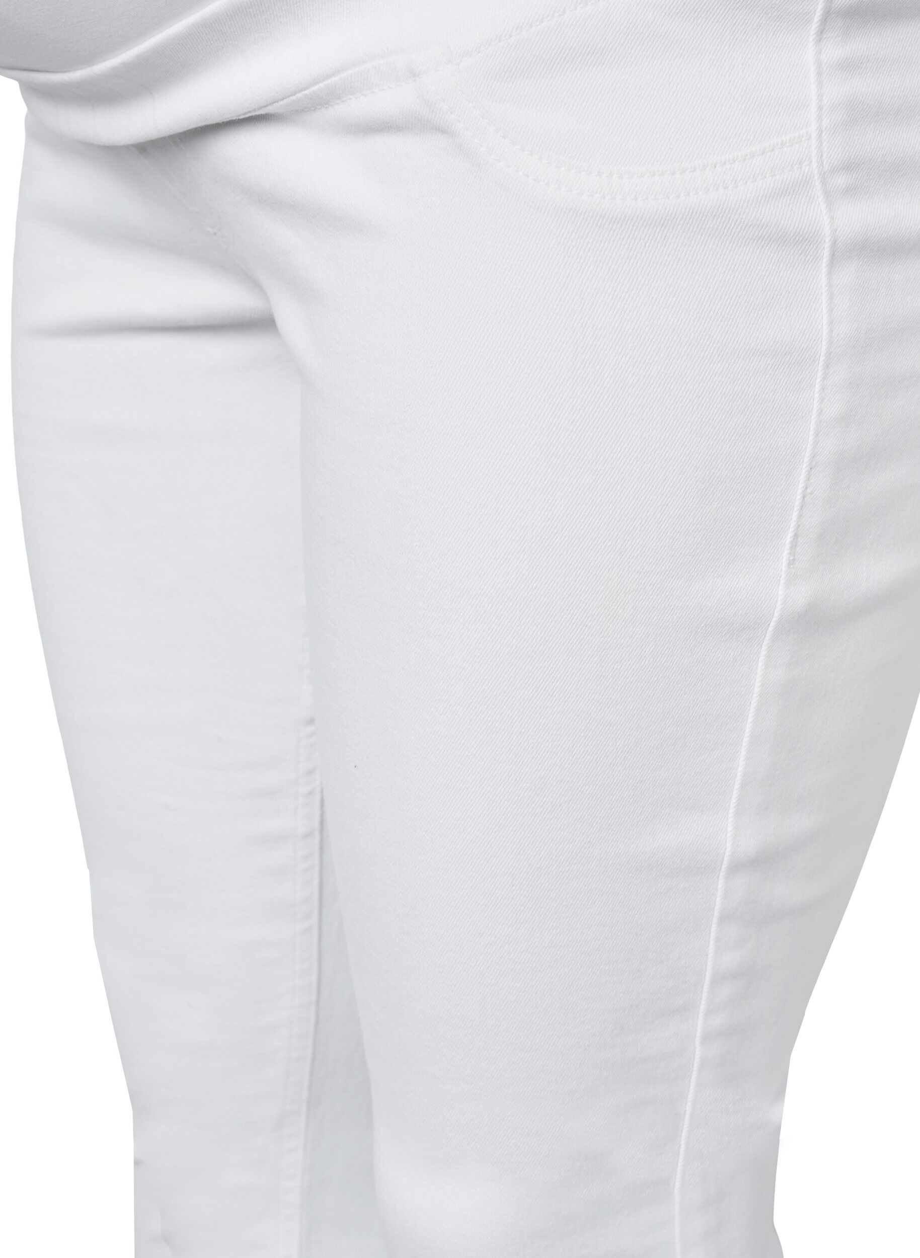 Zizzifashion Pregnancy jeggings in cotton, White, Packshot image number 2