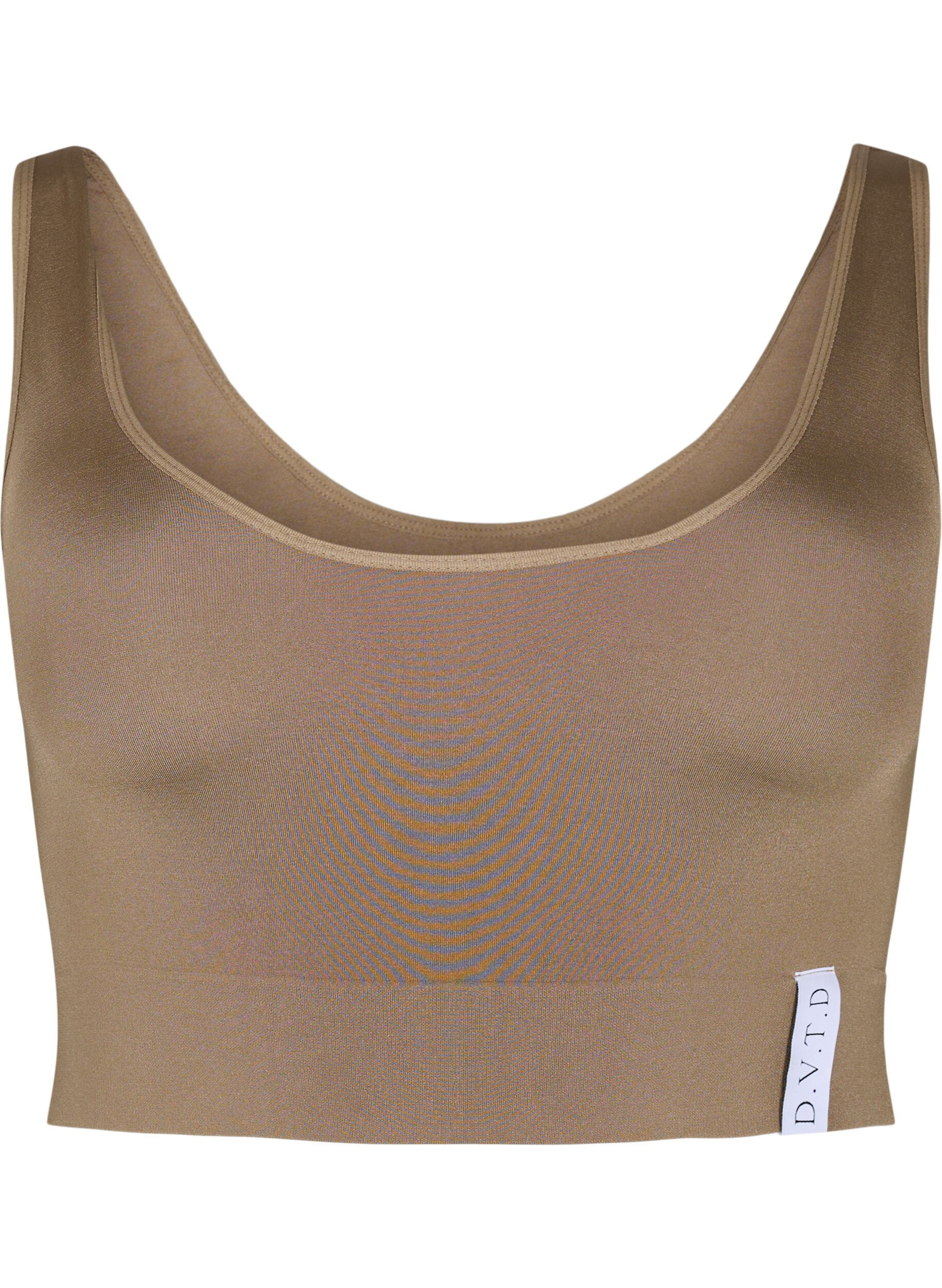 Zizzifashion Seamless bra with round neckline, Driftwood, Packshot image number 0