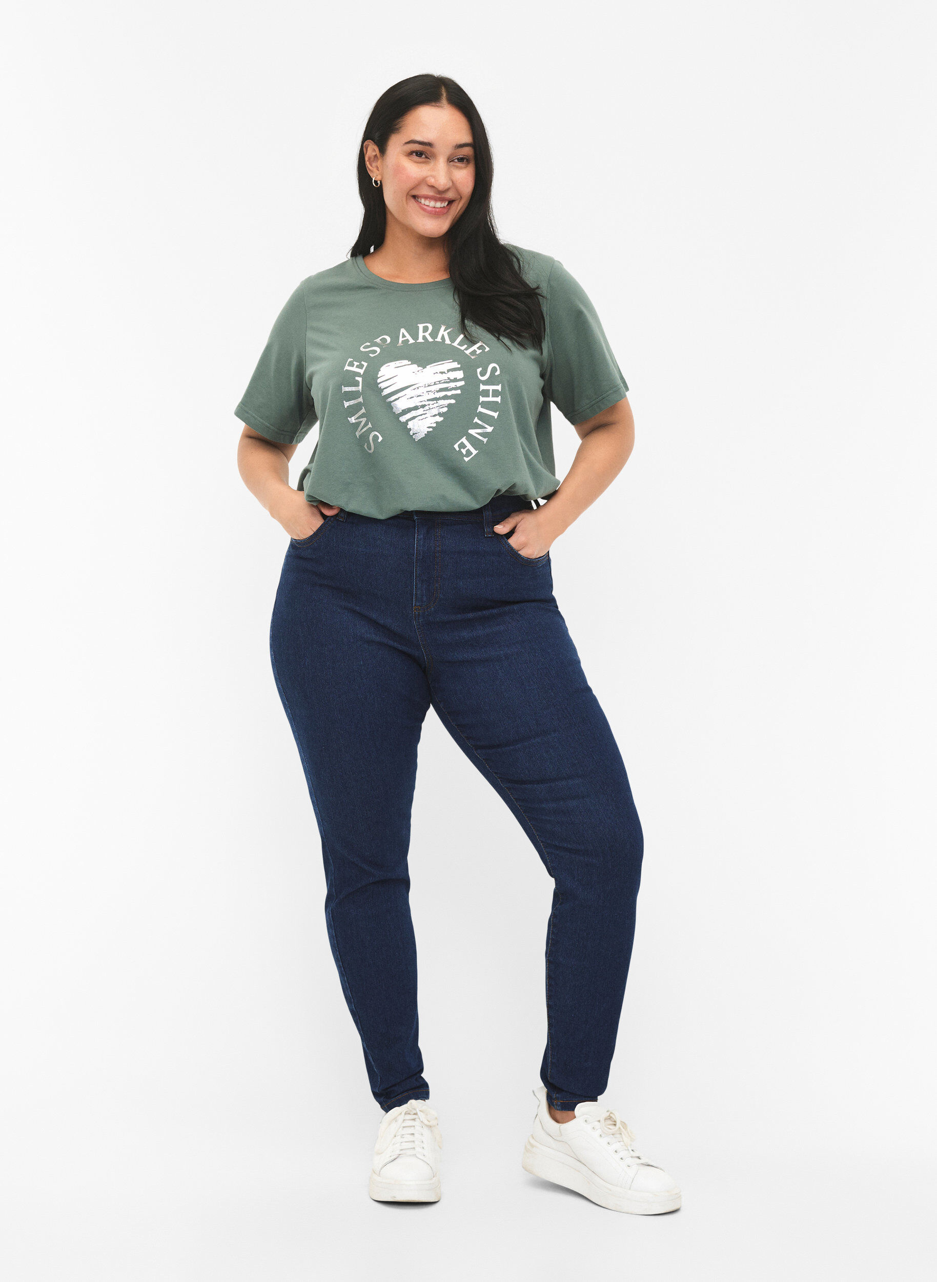 ZizzifashionJeans with super slim fit, Blue, Model image number 0