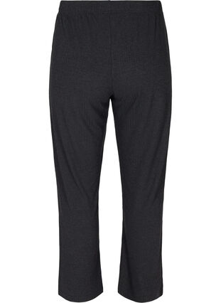 Loose trousers made from ribbed material, Dark Grey Melange, Packshot image number 1