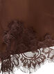 Satin dress with lace and an asymmetrical hem, Brown, Packshot image number 4