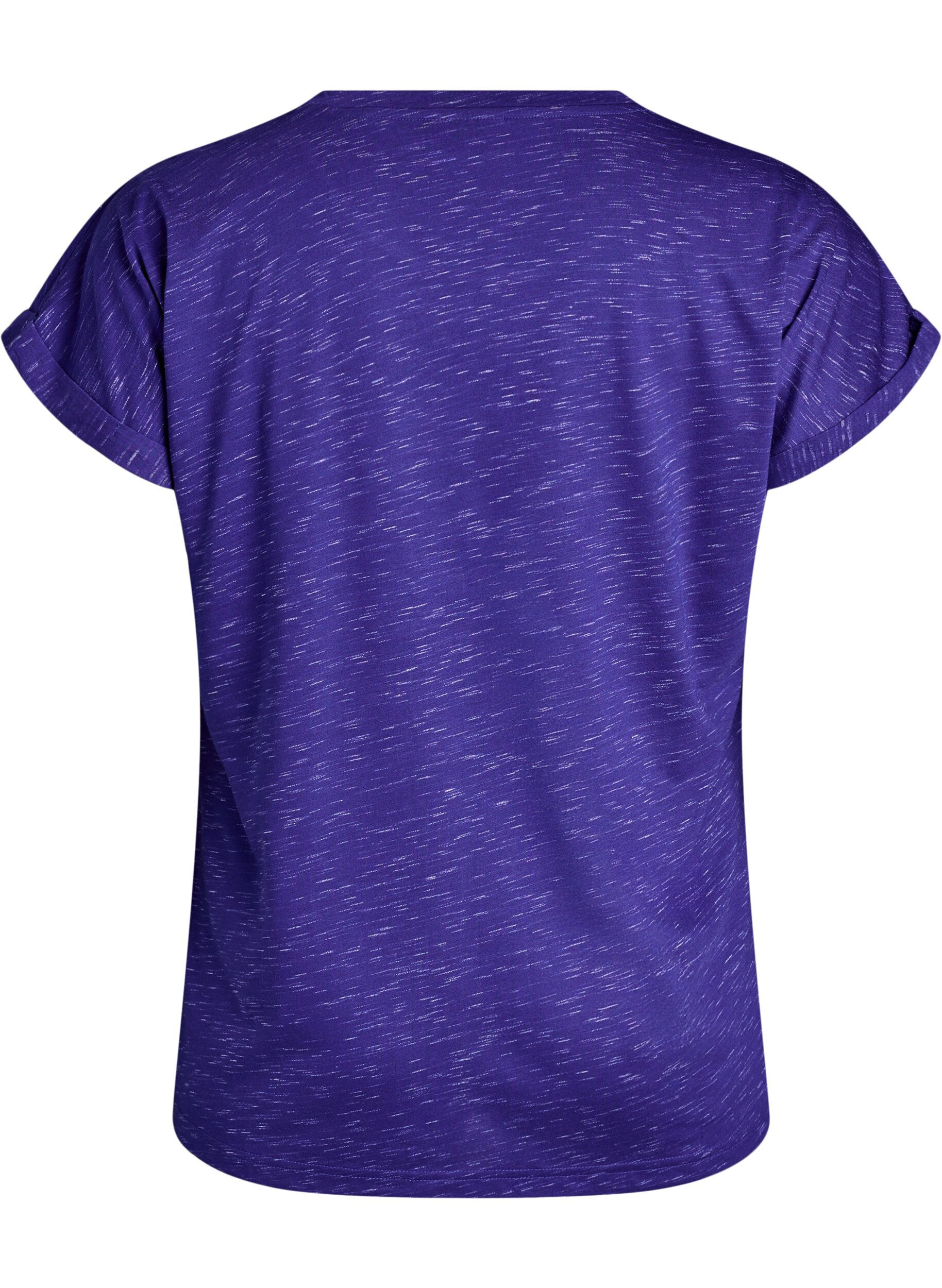 ZizzifashionLoose workout t-shirt with short sleeves, Purple, Packshot image number 1