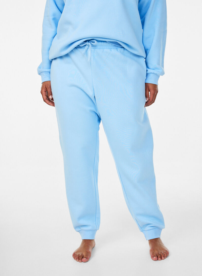 High-waisted joggers, Light Blue, Model image number 2