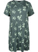 Short-sleeved viscose nightgown with print, Balsam Green AOP, Packshot image number 0