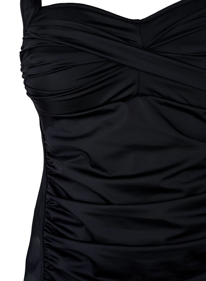 Draped tankini, Black, Packshot image number 2