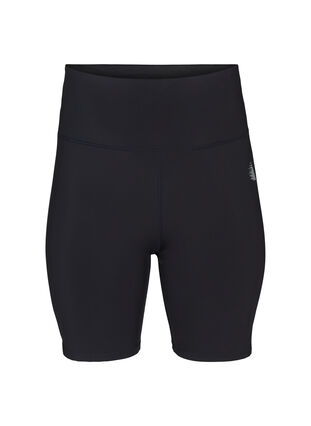 Tight-fitting workout shorts, Black, Packshot image number 0