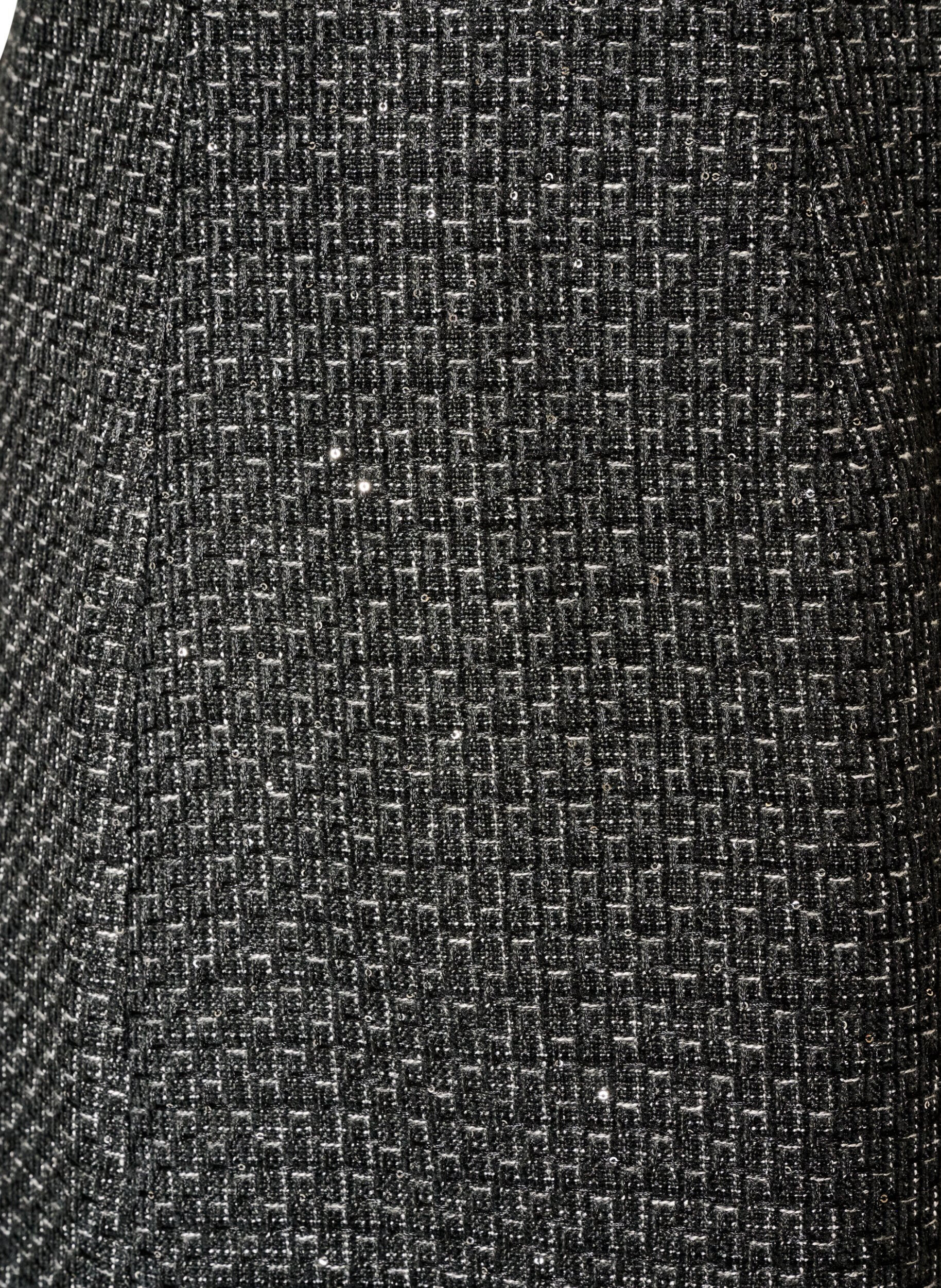ZizzifashionShort boucl&eacute; skirt with sequins, Black, Packshot image number 2