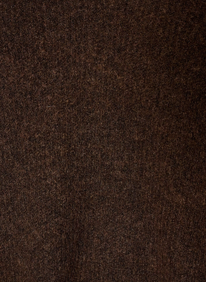 Knitted blouse with V-neck and raglan sleeves, Brown, Packshot image number 2