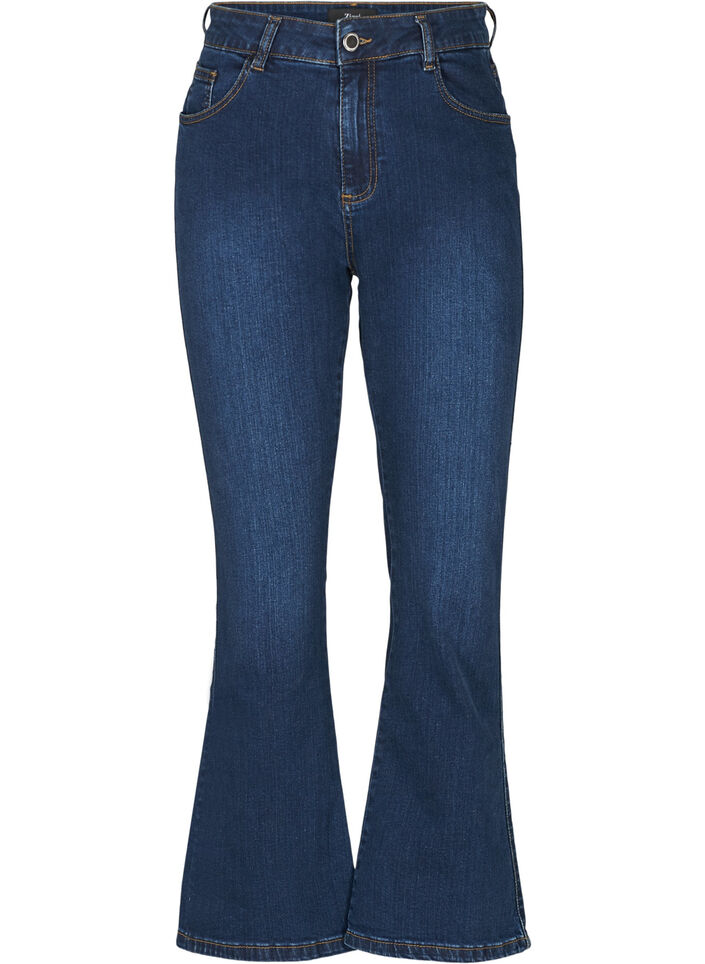 High-waisted Ellen bootcut jeans, Blue, Packshot image number 0