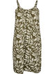 Knee-length strap dress in organic cotton, Green, Packshot image number 0