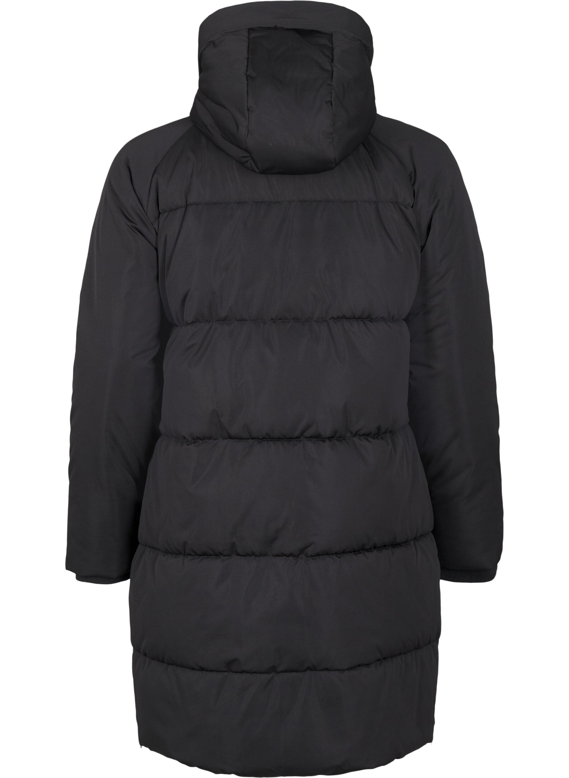 Zizzifashion Puffer coat with hood, Black, Packshot image number 1