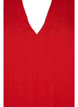 Textured tunic with 3/4 sleeves, Fiery Red, Packshot image number 2