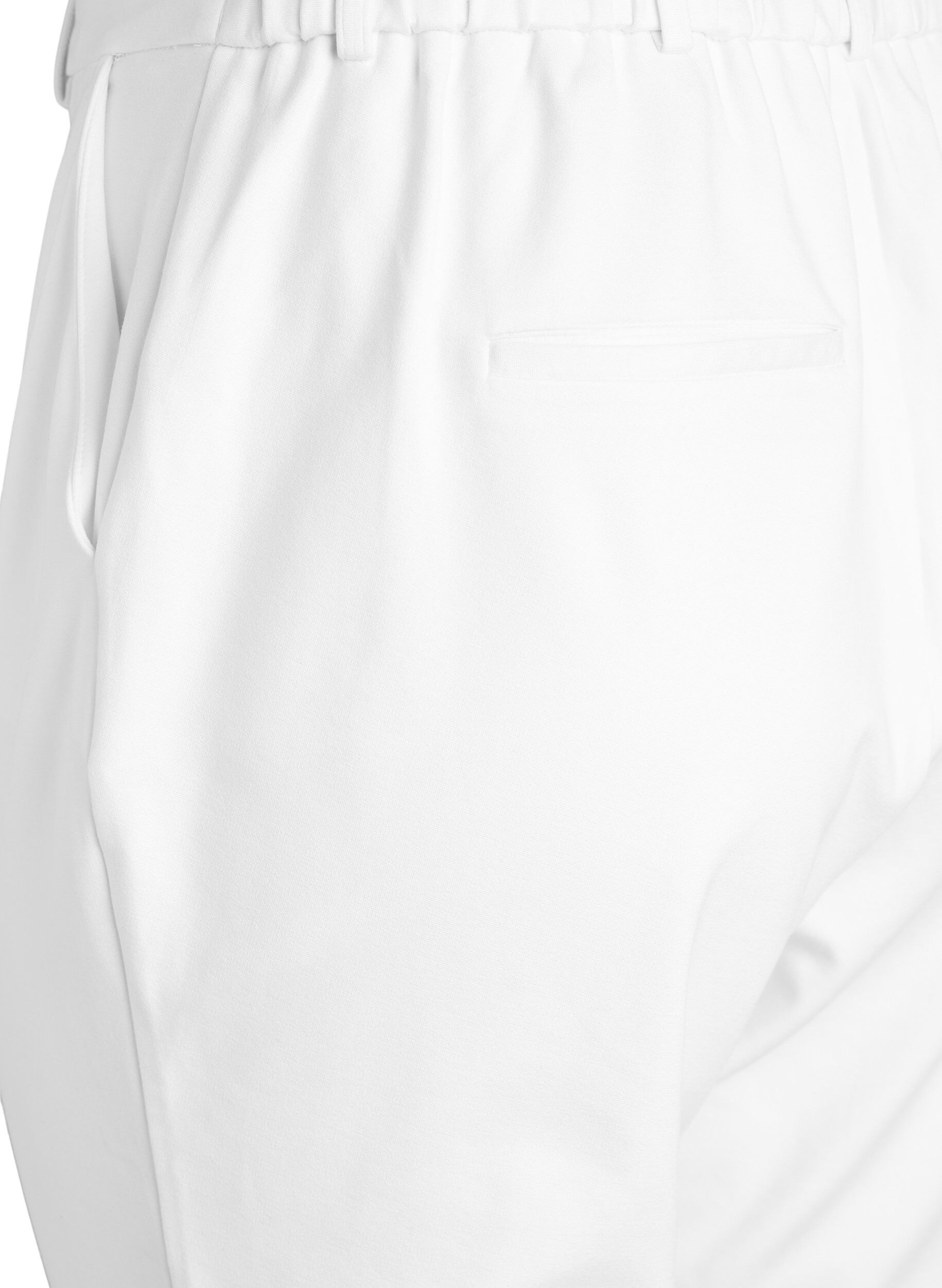 Zizzifashion Cropped Maddison trousers, White, Packshot image number 3