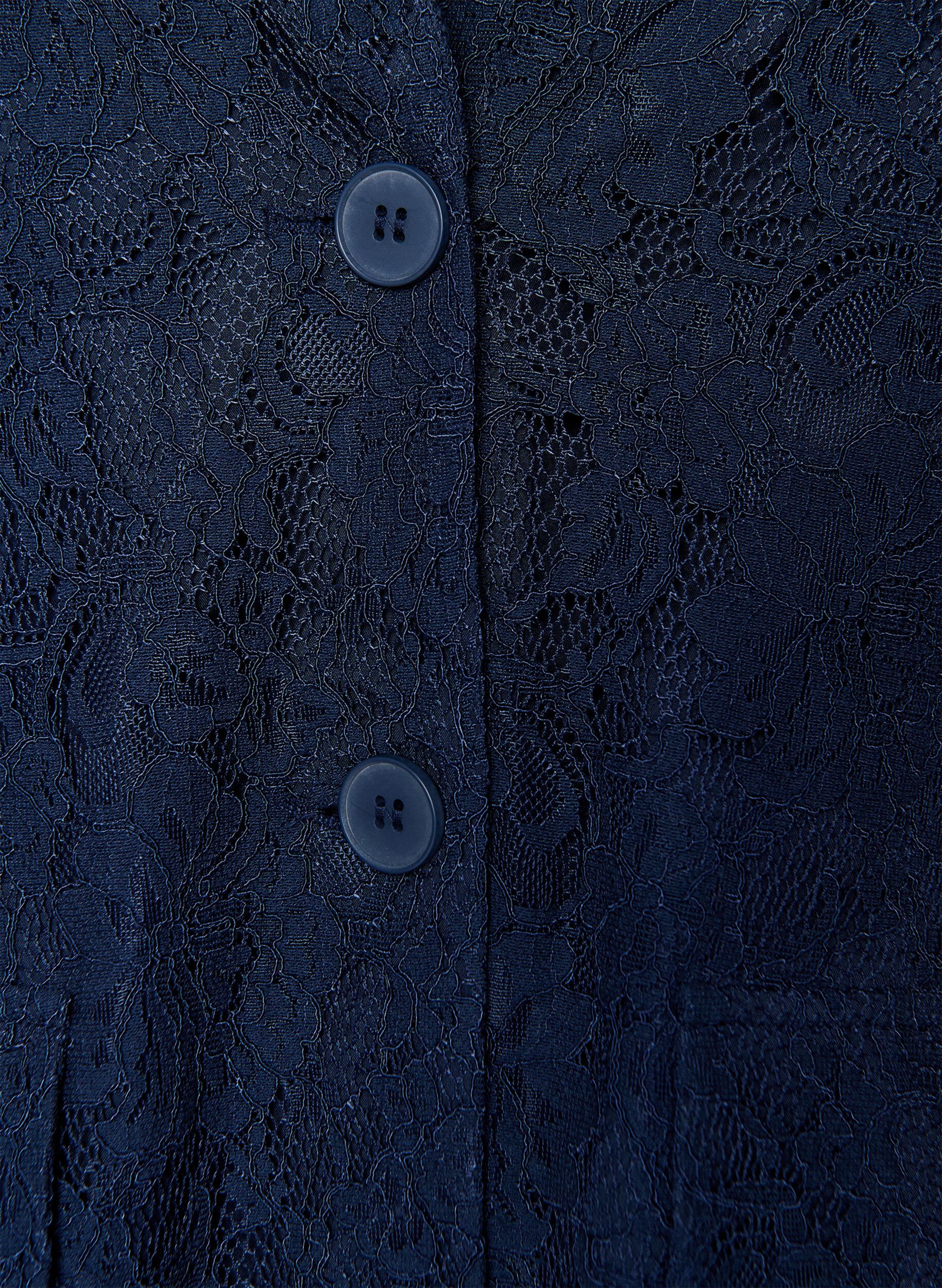 Zizzifashion Lace blazer with button closure, Blue, Packshot image number 2