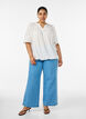 Viscose blouse with pintucks and balloon effect, Vanilla, Model image number 1