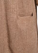 FLASH - Long rib knit cardigan with pockets, Brown, Packshot image number 3